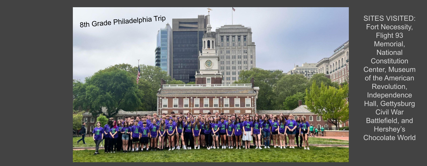 Middle School Philadelphia Trip Group Picture